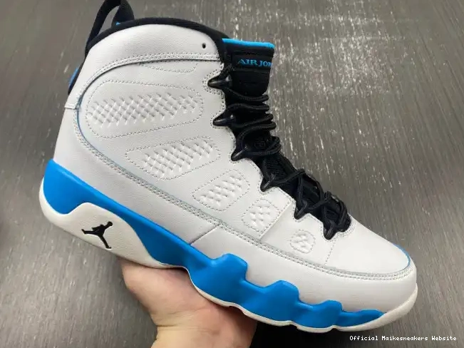 Official Maikesneakers Blue Air Jordan 9 Powder FQ8992-101 0522
